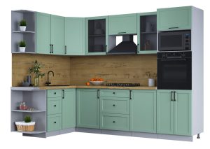 ГОТОВАЯ КУХНЯ ТРЕНД SOFT-TOUCH 1,68Х2,8 (МЯТА/ МЯТА)