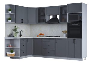 ГОТОВАЯ КУХНЯ ТРЕНД SOFT-TOUCH 1,68Х2,8 (ПЕПЕЛ/ ПЕПЕЛ)