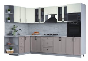 ГОТОВАЯ КУХНЯ ТРЕНД SOFT-TOUCH 1,68Х3,0 (БЕЛЫЙ/ ЛУНА)