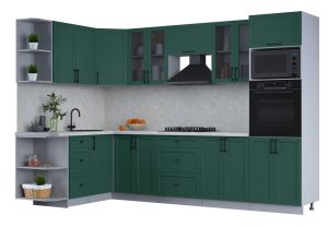 ГОТОВАЯ КУХНЯ ТРЕНД SOFT-TOUCH 1,68Х3,0 (ИЗУМРУД/ ИЗУМРУД)