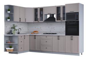 ГОТОВАЯ КУХНЯ ТРЕНД SOFT-TOUCH 1,68Х3,0 (ЛУНА/ ЛУНА)