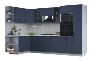 ГОТОВАЯ КУХНЯ ТРЕНД SOFT-TOUCH 1,68Х3,2 (ИНДИГО/ ИНДИГО)