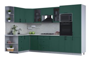 ГОТОВАЯ КУХНЯ ТРЕНД SOFT-TOUCH 1,68Х3,2 (ИЗУМРУД/ ИЗУМРУД)