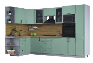 ГОТОВАЯ КУХНЯ ТРЕНД SOFT-TOUCH 1,68Х3,2 (МЯТА/ МЯТА)