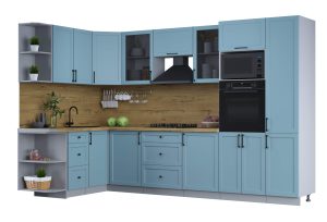 ГОТОВАЯ КУХНЯ ТРЕНД SOFT-TOUCH 1,68Х3,2 (ОКЕАН/ ОКЕАН)