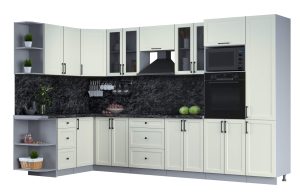 ГОТОВАЯ КУХНЯ ТРЕНД SOFT-TOUCH 1,68Х3,4 (БЕЛЫЙ/ БЕЛЫЙ)