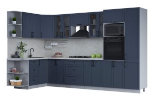 ГОТОВАЯ КУХНЯ ТРЕНД SOFT-TOUCH 1,68Х3,4 (ИНДИГО/ ИНДИГО)