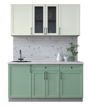 ГОТОВАЯ КУХНЯ ТРЕНД SOFT-TOUCH 1,6А (БЕЛЫЙ/ МЯТА)