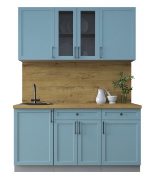 ГОТОВАЯ КУХНЯ ТРЕНД SOFT-TOUCH 1,6А (ОКЕАН/ ОКЕАН)