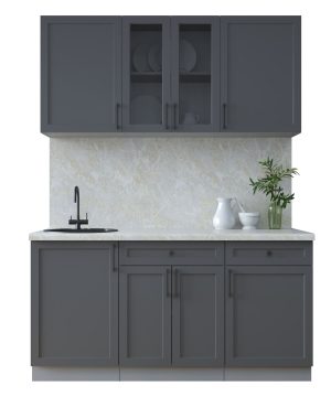 ГОТОВАЯ КУХНЯ ТРЕНД SOFT-TOUCH 1,6А (ПЕПЕЛ/ ПЕПЕЛ)