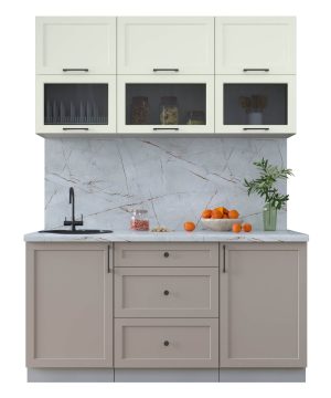 ГОТОВАЯ КУХНЯ ТРЕНД SOFT-TOUCH 1,6Б (БЕЛЫЙ/ ЛУНА)