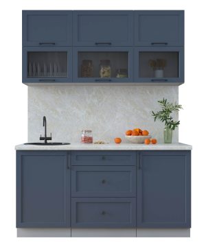 ГОТОВАЯ КУХНЯ ТРЕНД SOFT-TOUCH 1,6Б (ИНДИГО/ ИНДИГО)