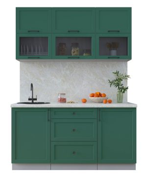 ГОТОВАЯ КУХНЯ ТРЕНД SOFT-TOUCH 1,6Б (ИЗУМРУД/ ИЗУМРУД)