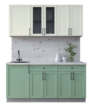 ГОТОВАЯ КУХНЯ ТРЕНД SOFT-TOUCH 1,7А (БЕЛЫЙ/ МЯТА)