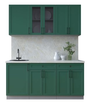 ГОТОВАЯ КУХНЯ ТРЕНД SOFT-TOUCH 1,7А (ИЗУМРУД/ ИЗУМРУД)