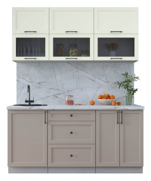 ГОТОВАЯ КУХНЯ ТРЕНД SOFT-TOUCH 1,7Б (БЕЛЫЙ/ ЛУНА)