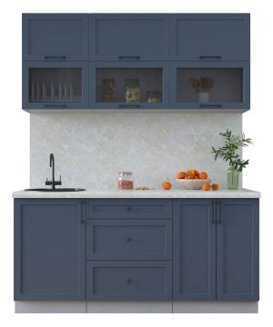ГОТОВАЯ КУХНЯ ТРЕНД SOFT-TOUCH 1,7Б (ИНДИГО/ ИНДИГО)
