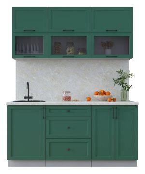 ГОТОВАЯ КУХНЯ ТРЕНД SOFT-TOUCH 1,7Б (ИЗУМРУД/ ИЗУМРУД)