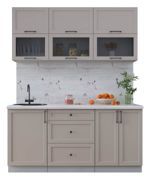 ГОТОВАЯ КУХНЯ ТРЕНД SOFT-TOUCH 1,7Б (ЛУНА/ ЛУНА)