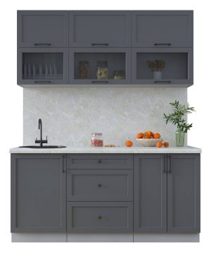 ГОТОВАЯ КУХНЯ ТРЕНД SOFT-TOUCH 1,7Б (ПЕПЕЛ/ ПЕПЕЛ)