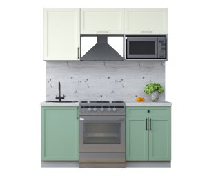 ГОТОВАЯ КУХНЯ ТРЕНД SOFT-TOUCH 1,7В (БЕЛЫЙ/ МЯТА)