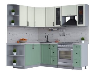 ГОТОВАЯ КУХНЯ ТРЕНД SOFT-TOUCH 1,7Х2,2 (БЕЛЫЙ/ МЯТА)