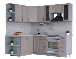 ГОТОВАЯ КУХНЯ ТРЕНД SOFT-TOUCH 1,7Х2,2 (ЛУНА/ ЛУНА)