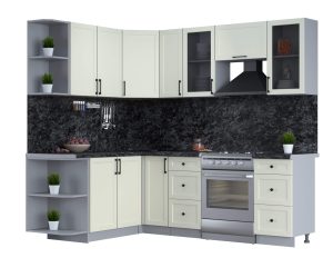 ГОТОВАЯ КУХНЯ ТРЕНД SOFT-TOUCH 1,7Х2,3 (БЕЛЫЙ/ БЕЛЫЙ)