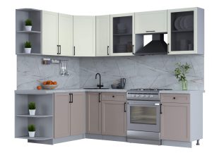 ГОТОВАЯ КУХНЯ ТРЕНД SOFT-TOUCH 1,7Х2,5 (БЕЛЫЙ/ ЛУНА)