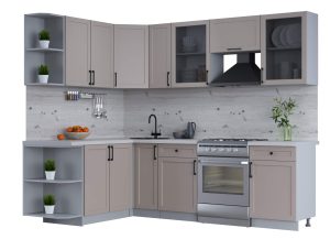 ГОТОВАЯ КУХНЯ ТРЕНД SOFT-TOUCH 1,7Х2,5 (ЛУНА/ ЛУНА)