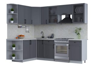 ГОТОВАЯ КУХНЯ ТРЕНД SOFT-TOUCH 1,7Х2,5 (ПЕПЕЛ/ ПЕПЕЛ)