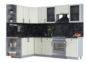 ГОТОВАЯ КУХНЯ ТРЕНД SOFT-TOUCH 1,7Х2,6 (БЕЛЫЙ/ БЕЛЫЙ)