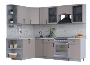 ГОТОВАЯ КУХНЯ ТРЕНД SOFT-TOUCH 1,7Х2,6 (ЛУНА/ ЛУНА)