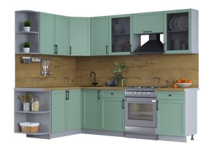 ГОТОВАЯ КУХНЯ ТРЕНД SOFT-TOUCH 1,7Х2,6 (МЯТА/ МЯТА)