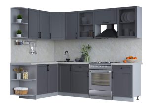 ГОТОВАЯ КУХНЯ ТРЕНД SOFT-TOUCH 1,7Х2,6 (ПЕПЕЛ/ ПЕПЕЛ)