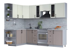 ГОТОВАЯ КУХНЯ ТРЕНД SOFT-TOUCH 1,7Х2,7 (БЕЛЫЙ/ ЛУНА)