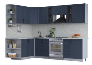 ГОТОВАЯ КУХНЯ ТРЕНД SOFT-TOUCH 1,7Х2,7 (ИНДИГО/ ИНДИГО)
