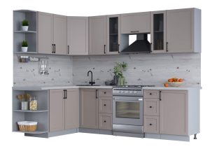 ГОТОВАЯ КУХНЯ ТРЕНД SOFT-TOUCH 1,7Х2,7 (ЛУНА/ ЛУНА)