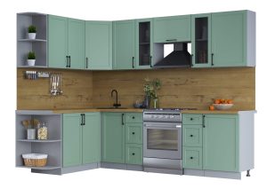 ГОТОВАЯ КУХНЯ ТРЕНД SOFT-TOUCH 1,7Х2,7 (МЯТА/ МЯТА)