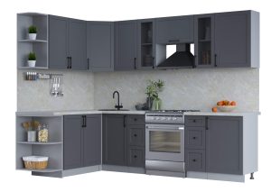 ГОТОВАЯ КУХНЯ ТРЕНД SOFT-TOUCH 1,7Х2,7 (ПЕПЕЛ/ ПЕПЕЛ)