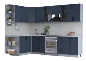 ГОТОВАЯ КУХНЯ ТРЕНД SOFT-TOUCH 1,7Х2,8 (ИНДИГО/ ИНДИГО)