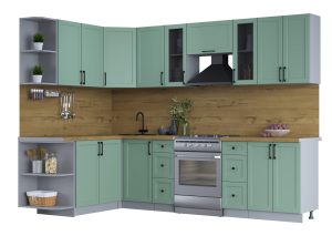 ГОТОВАЯ КУХНЯ ТРЕНД SOFT-TOUCH 1,7Х2,8 (МЯТА/ МЯТА)
