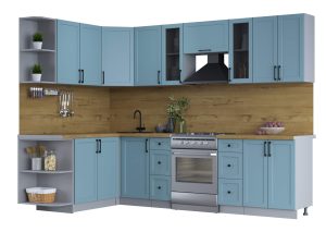 ГОТОВАЯ КУХНЯ ТРЕНД SOFT-TOUCH 1,7Х2,8 (ОКЕАН/ ОКЕАН)