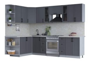 ГОТОВАЯ КУХНЯ ТРЕНД SOFT-TOUCH 1,7Х2,8 (ПЕПЕЛ/ ПЕПЕЛ)