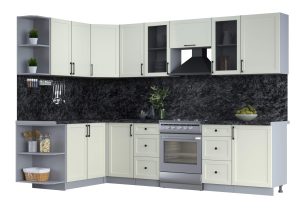 ГОТОВАЯ КУХНЯ ТРЕНД SOFT-TOUCH 1,7Х2,9 (БЕЛЫЙ/ БЕЛЫЙ)