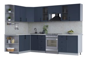 ГОТОВАЯ КУХНЯ ТРЕНД SOFT-TOUCH 1,7Х2,9 (ИНДИГО/ ИНДИГО)