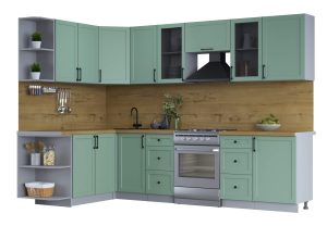 ГОТОВАЯ КУХНЯ ТРЕНД SOFT-TOUCH 1,7Х2,9 (МЯТА/ МЯТА)