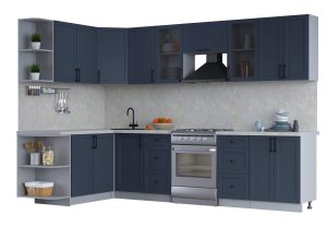 ГОТОВАЯ КУХНЯ ТРЕНД SOFT-TOUCH 1,7Х3,0 (ИНДИГО/ ИНДИГО)
