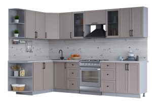 ГОТОВАЯ КУХНЯ ТРЕНД SOFT-TOUCH 1,7Х3,0 (ЛУНА/ ЛУНА)