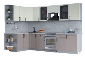 ГОТОВАЯ КУХНЯ ТРЕНД SOFT-TOUCH 1,7Х3,1 (БЕЛЫЙ/ ЛУНА)